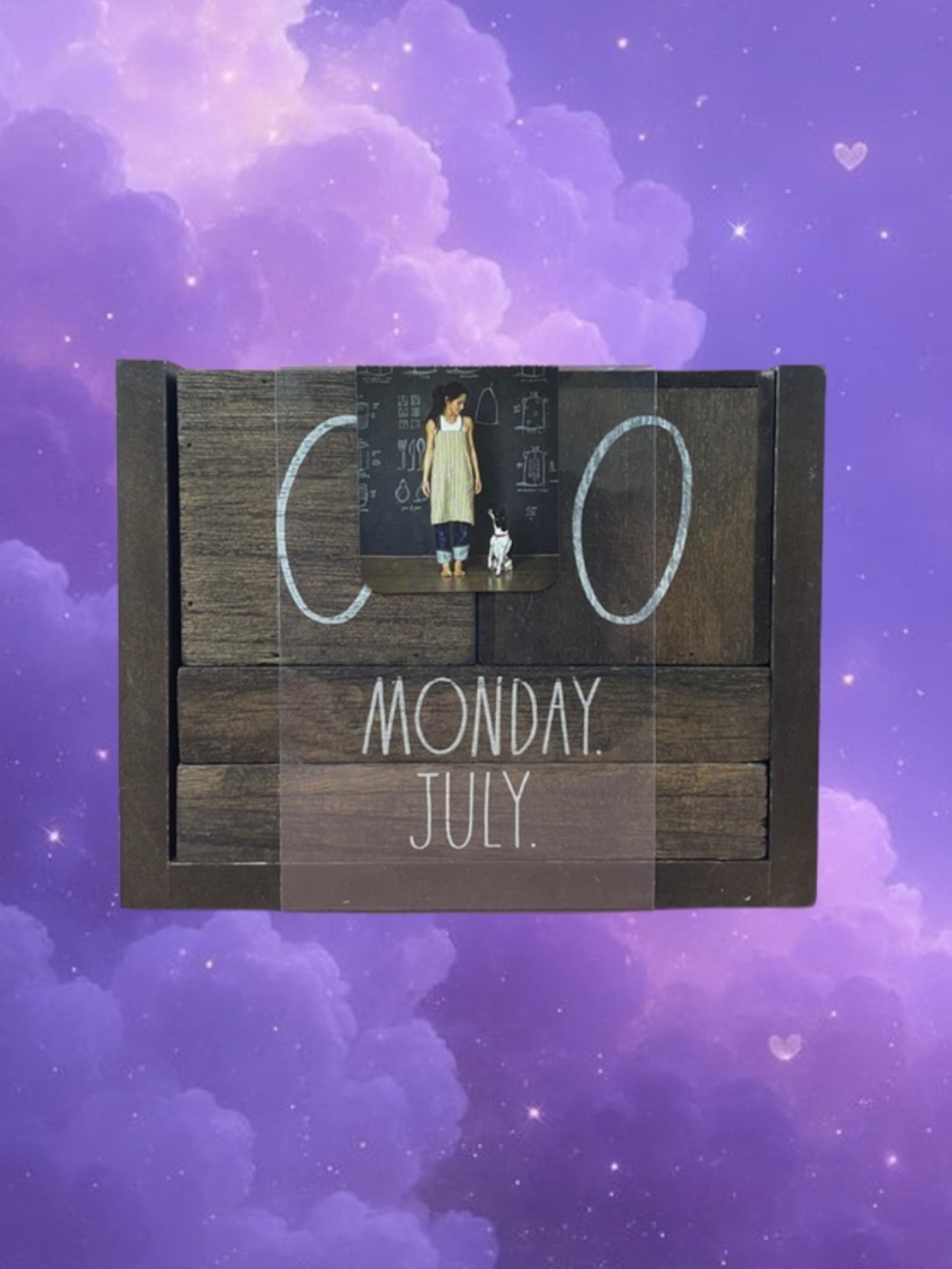 Rae Dunn Wooden calendar